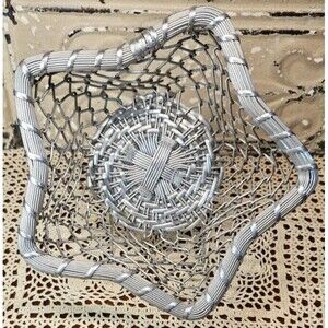 Decorative Star Shape Metal Chain Link Bread Fruit Basket